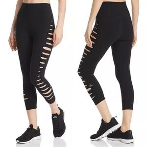 ALO Yoga high waisted side sliced capri Black Leggings